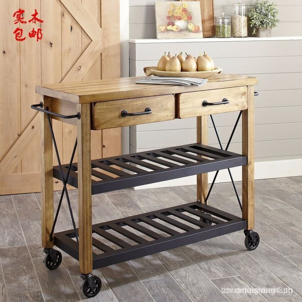 American Retro Sideboard ห้องครัวสไตล์อุตสาหกรรม Mid-Island Multi-Functional ห้องรับประทานอาหารเคาน์