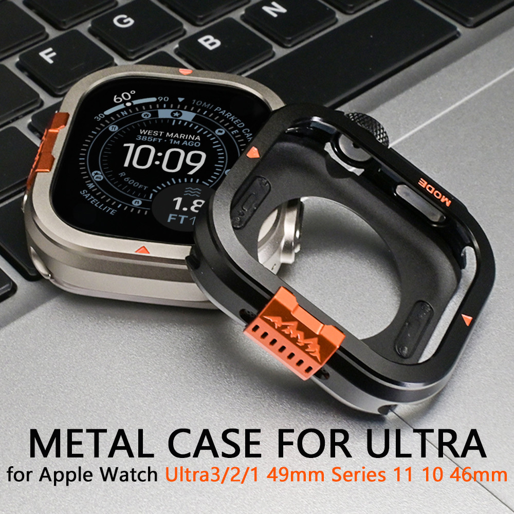 กรณีโลหะสําหรับ iWatch Ultra 3/2/1 49 มม.กรณีป้องกันกรอบอลูมิเนียมกันชนสําหรับ IWatch Series 11 10 4