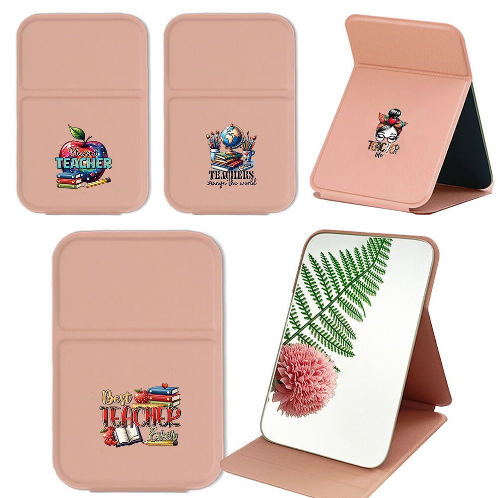 Teacher's Day Portable Folding Makeup Mirror Easy To Carry Lightweight & Compact Teacher Pattern Ser