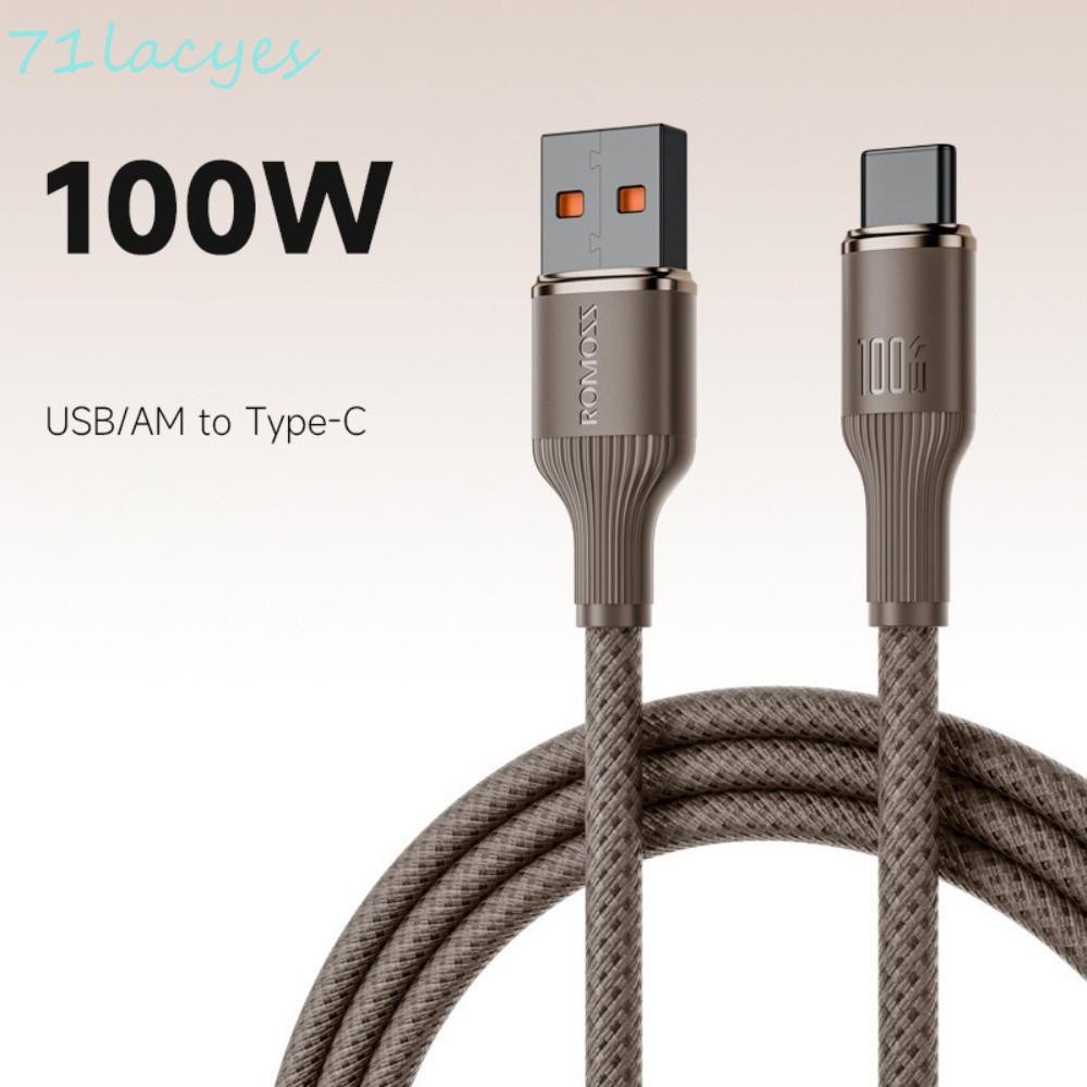 LACYES Type C To Type C สายชาร์จข้อมูล, 100W 6A ชาร์จเร็วสุด Tpye C สายชาร์จ, เปลือกทอหัวเดียวความเร