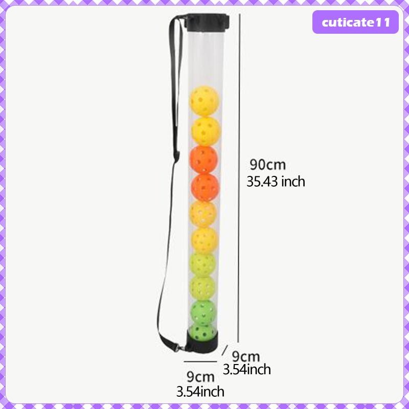 หลอดเก็บลูกพิคเคิลบอล Pickleball พร้อมสายสะพายและท่อเก็บลูก - รูปที่ 3