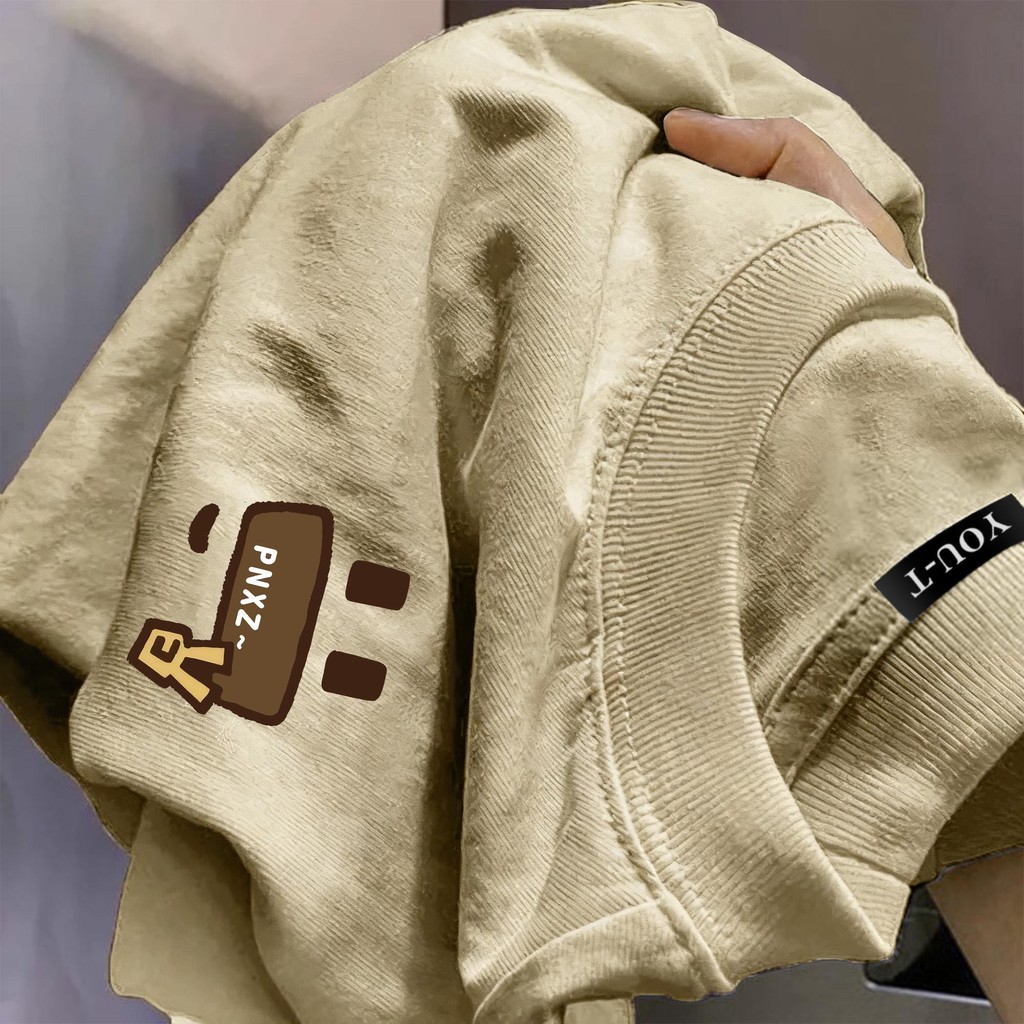 Basi💥เสื้อยืด oversize unisex สตรีทแฟชั่น โคตรนุ่ม เสื้อ cotton 100% ไม่หดตัวลาย เสื้อไม่ยับ ลาย "PNXZ"