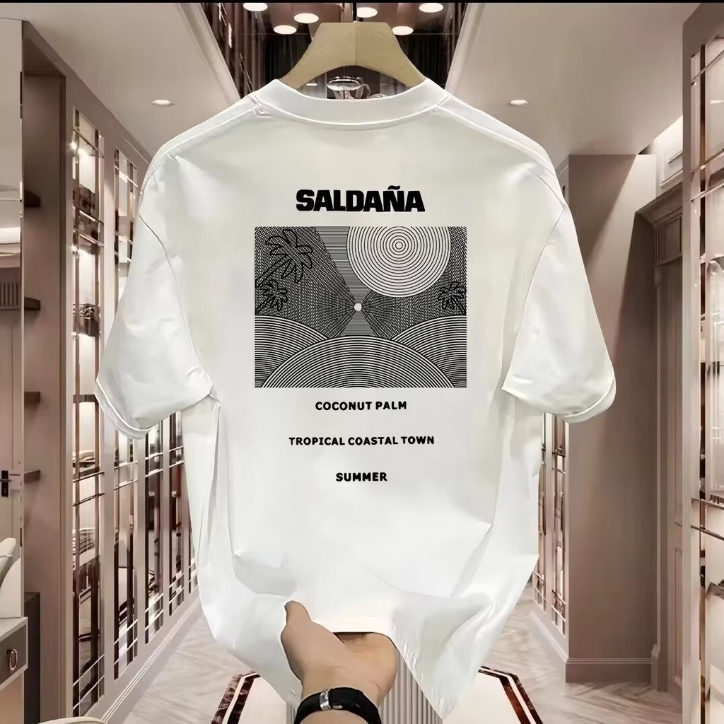 2025 NEW 2025A532 Pure Cotton 250g White Ink Print P22 White Black S-4XLnew23 TE3C