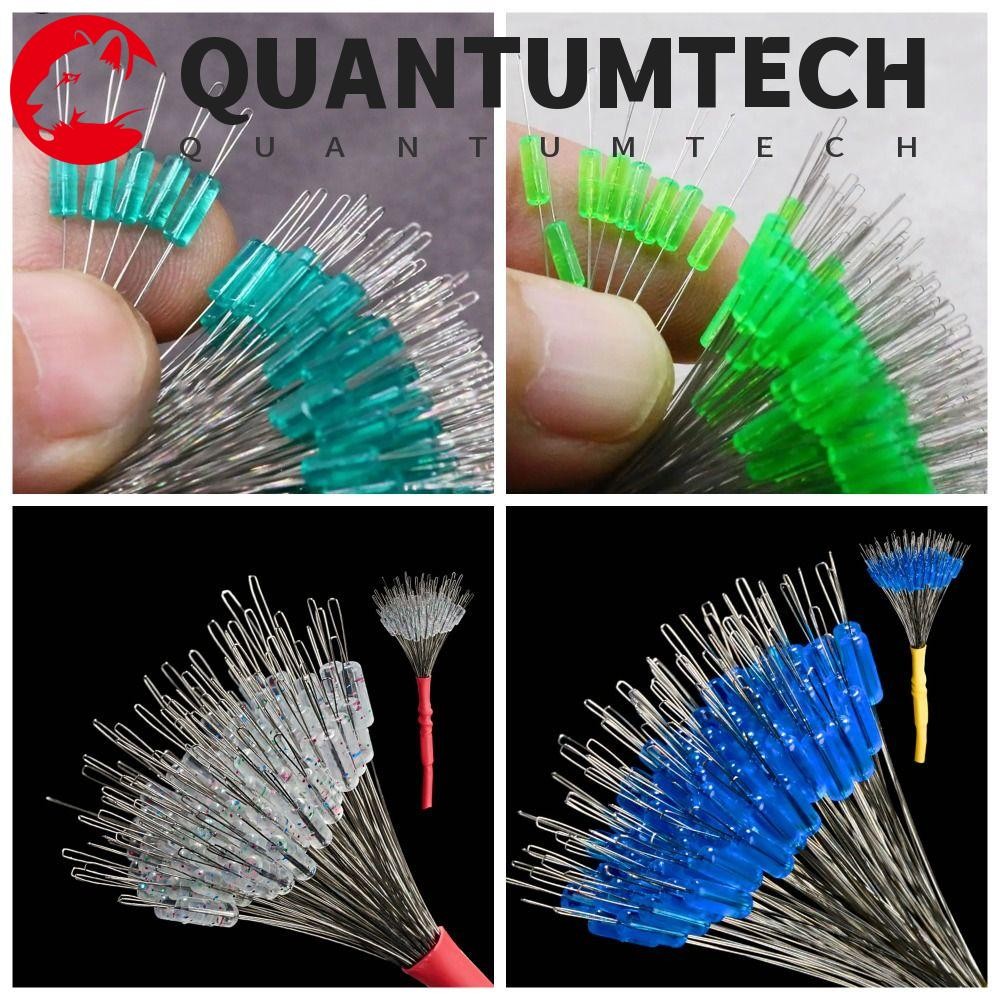 QuantumTech ถั่วอวกาศและสต็อปเปอร์ซิลิกอน 100 ชิ้น 5 ขนาด เพื่อสายหลักตกปลา