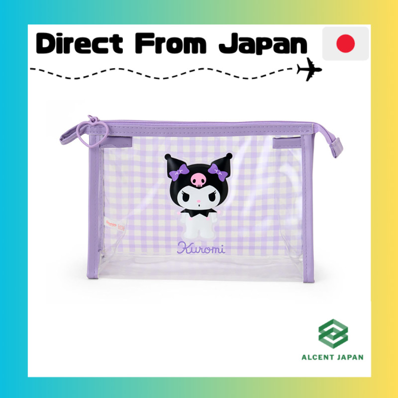 Sanrio (SANRIO) Clear Pouch Kuromi Transparent PVC & Steel Zipper Closure Age: 3 years and up Approx