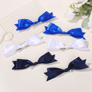 2pcs กิ๊บติดผมและโบว์ ขนาด 7.8 นิ้ว สำหรับผู้หญิงและเด็กหญิง พร้อมหางม้าและเครื่องประดับผม