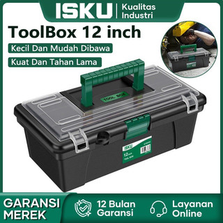 Isku Tool Box Mini Kotak Alat 12inch Kotak Perkakas Kecil Kotak Alat Multifungsi Portabel