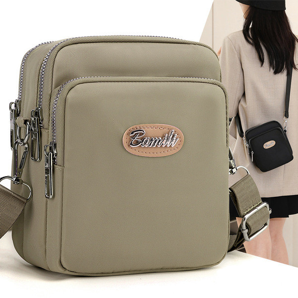 กระเป๋าปัก kappa bkk กระเป๋าสี่เหลี่ยมใบเล็กข้ามพรมแดนกระเป๋าผู้หญิงไนลอนกระเป๋าสะพายไหล่สะพายข้างน้