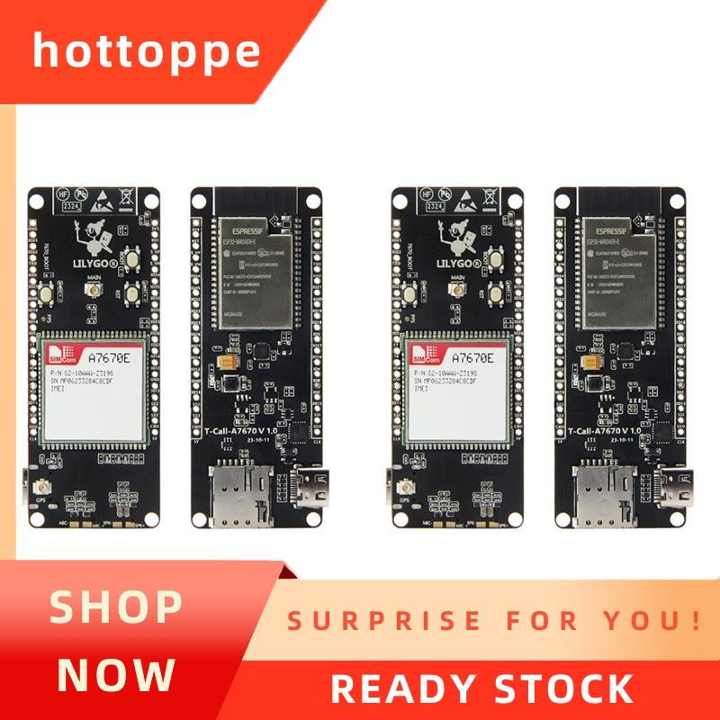 hottoppe2X T-Call A7670 4G 2G ESP32 บอร์ดพัฒนา A7670E LTE GSM เครือข่าย ESP32-WROVER-E โมดูล