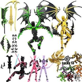 3D Dummy Musha Lucky 13 สุนัขประกอบรุ่น T13 Lucky 13 หุ่นยนต์ตุ๊กตา Dummy ของขวัญวันเด็กของเล่น