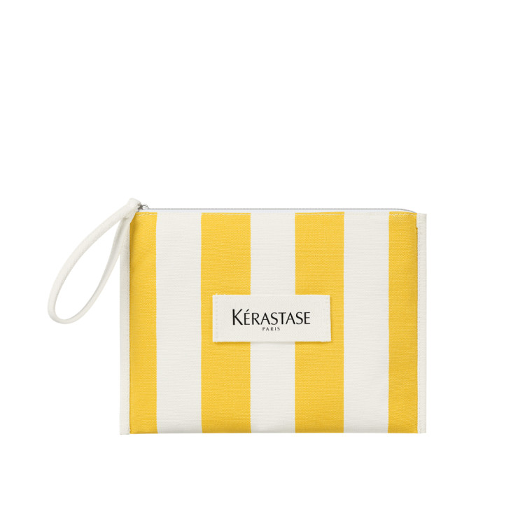 [สินค้าสมนาคุณงดจำหน่าย] KERASTASE SUMMER POUCH LIMITED EDITION 2025 - YELLOW  WHITE COLOR