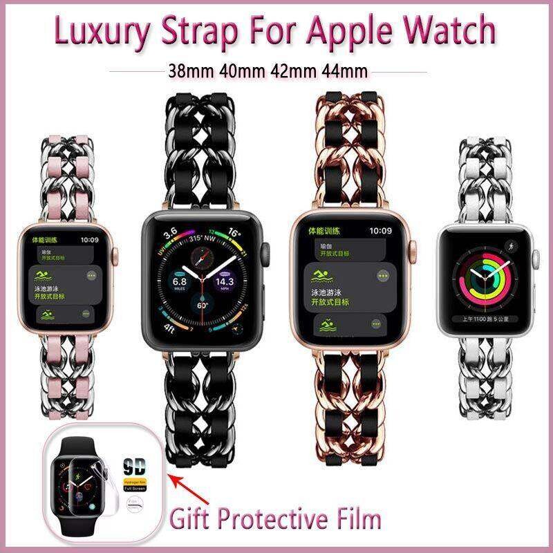 41 มม.45 มม.40 มม.44 มม.สแตนเลสสตีลสําหรับนาฬิกา applle 7 6 SE 5 4 หรูหราสาย 38 มม.42 มม.สําหรับ i w