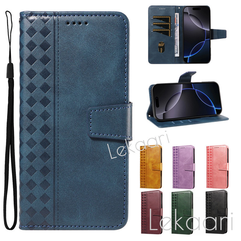 แม่เหล็กหนังสําหรับ Huawei Pura 80 70 P30 Lite P20 Y9 Prime Y7 Y6 Y5 Nova 3e Pro Plus Ultra Checkere