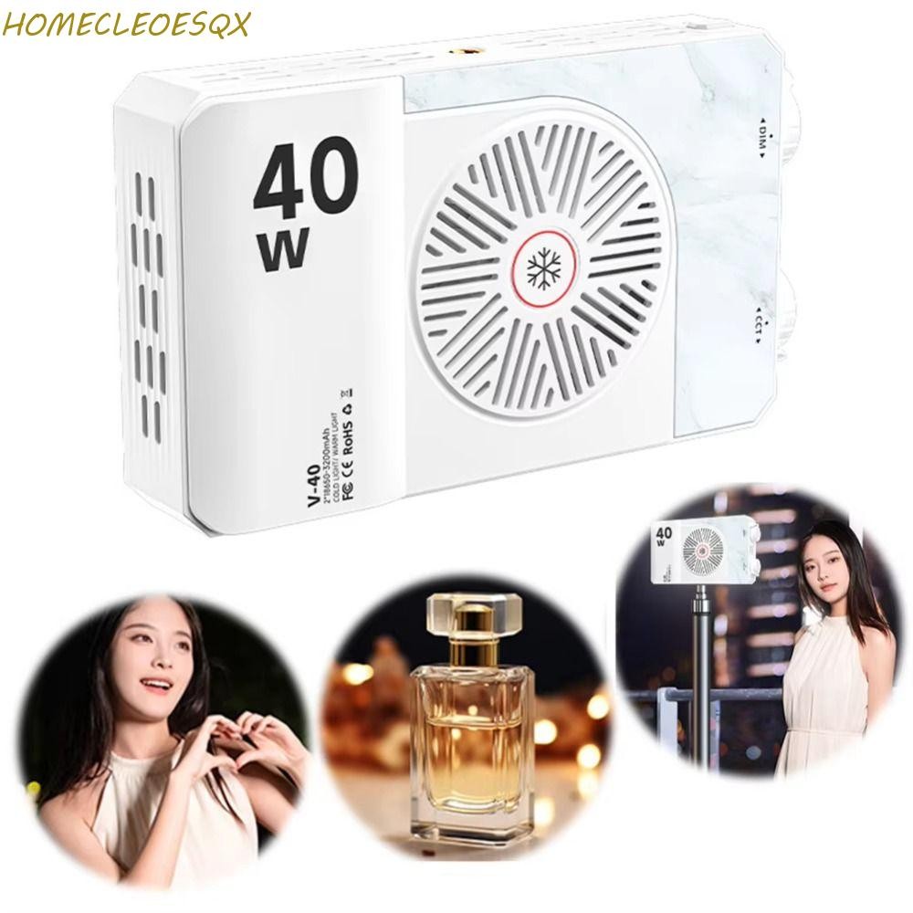 HOMECLEEOESQX RGB ไฟกล้อง LED, 4400mAh แบตเตอรี่ 2800-9000K Mini LED Video Lamp, Compact FX 8 โหมด 3