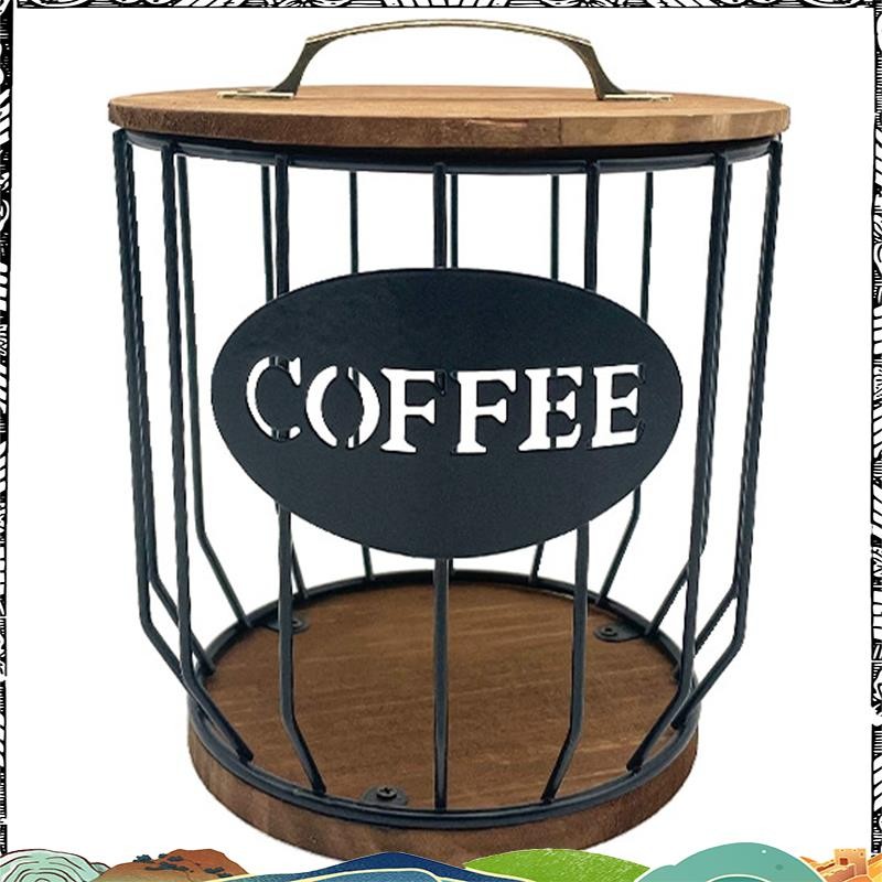 Super Hollowed Coffee Capsule ตะกร้าเก็บผลไม้กาแฟ Pod Organizer Holder สําหรับ Home Cafe Hotel Black
