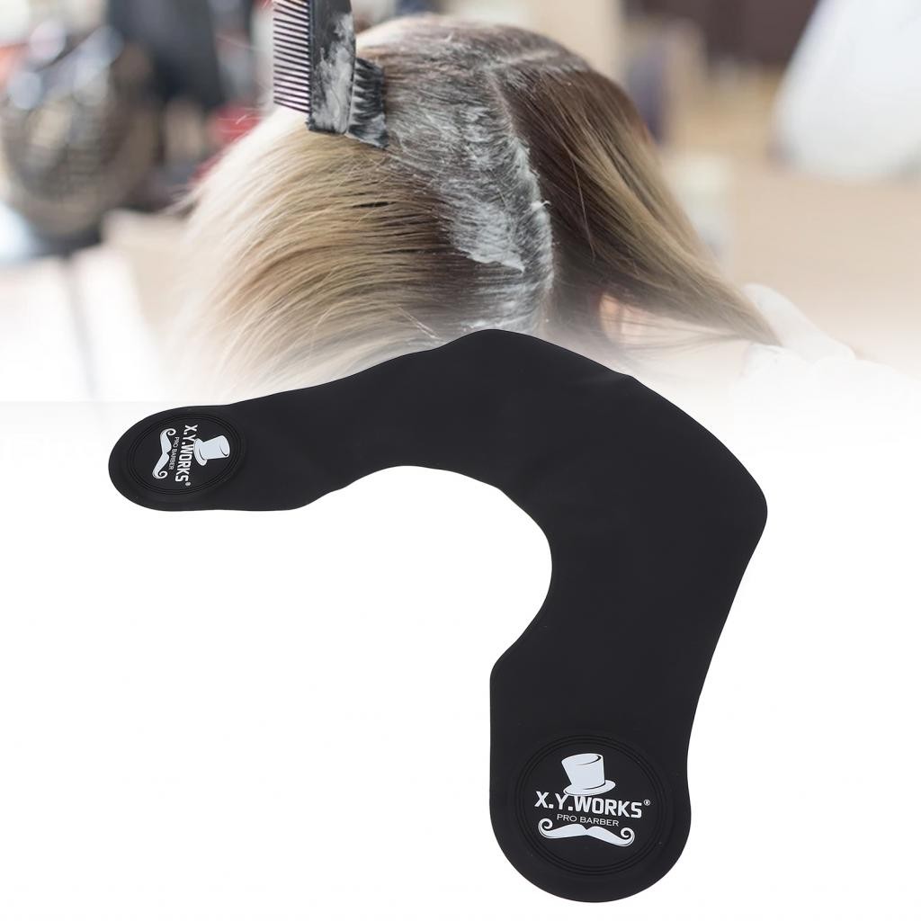 Xiho ZJchao ตัดผมซิลิโคนนุ่มคอ Cape ตัดผมคอ 50.8 X 38 ซม. สําหรับร้านตัดผมและใช้ในบ้าน (สีเทา)