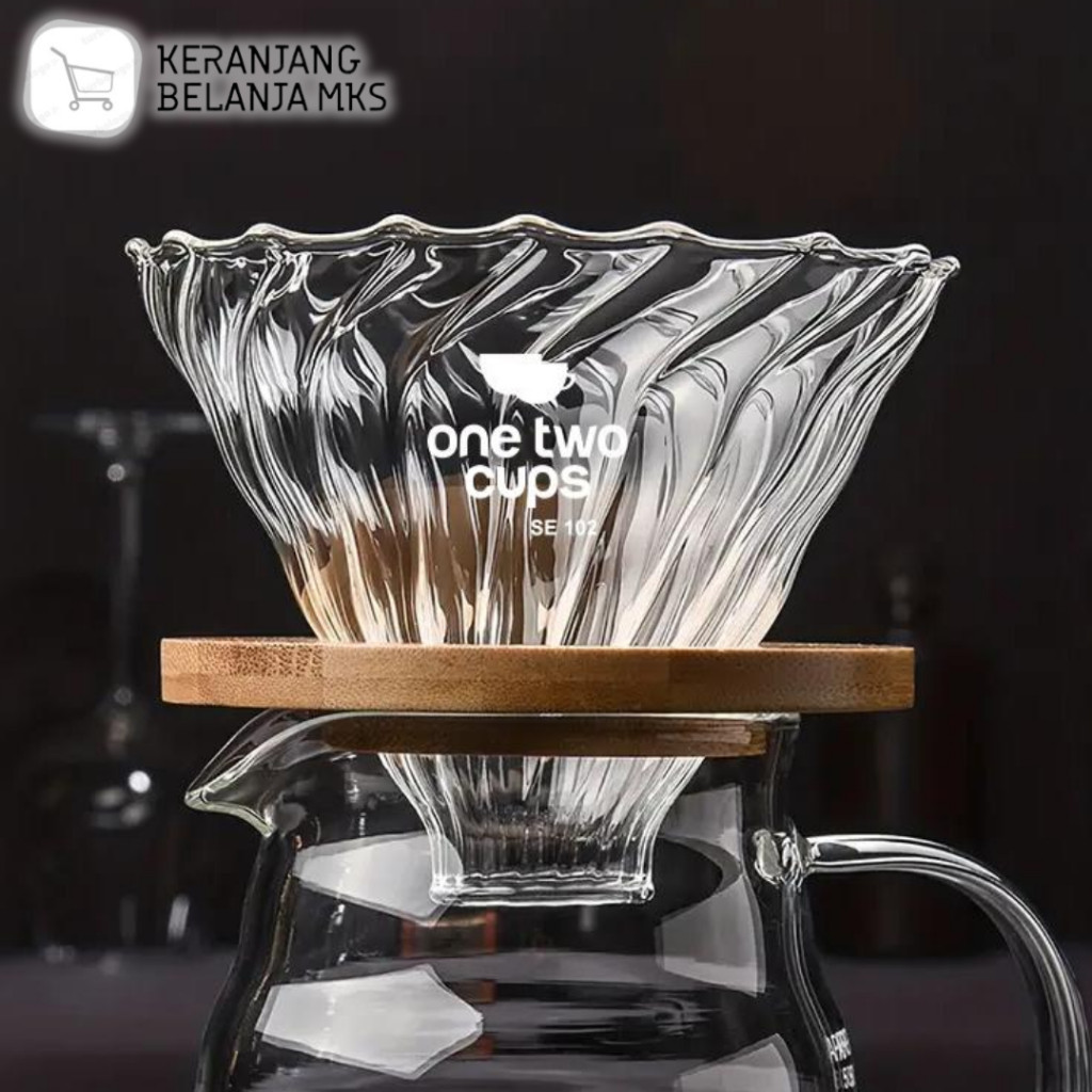 V60 ตัวกรองกาแฟวงเล็บไม้หนึ่งสองถ้วย / กระดาษกรองกาแฟ 50 ชิ้น Wave กระดาษกรอง V60