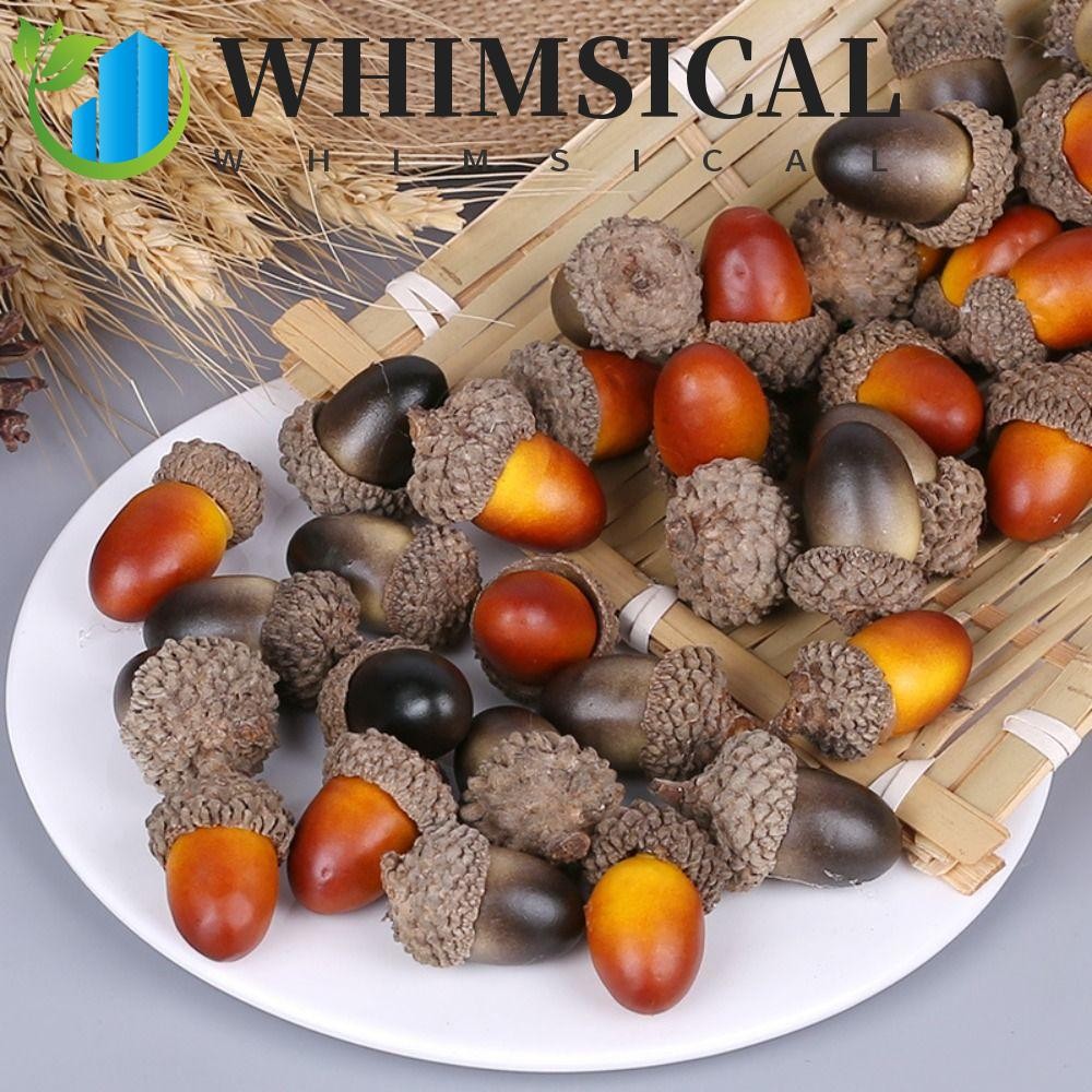 WHIMSICAL ประดิษฐ์ Acorns งานแต่งงานตกแต่งบ้านโฟมเหมือนจริงตกแต่งคริสต์มาสธรรมชาติ