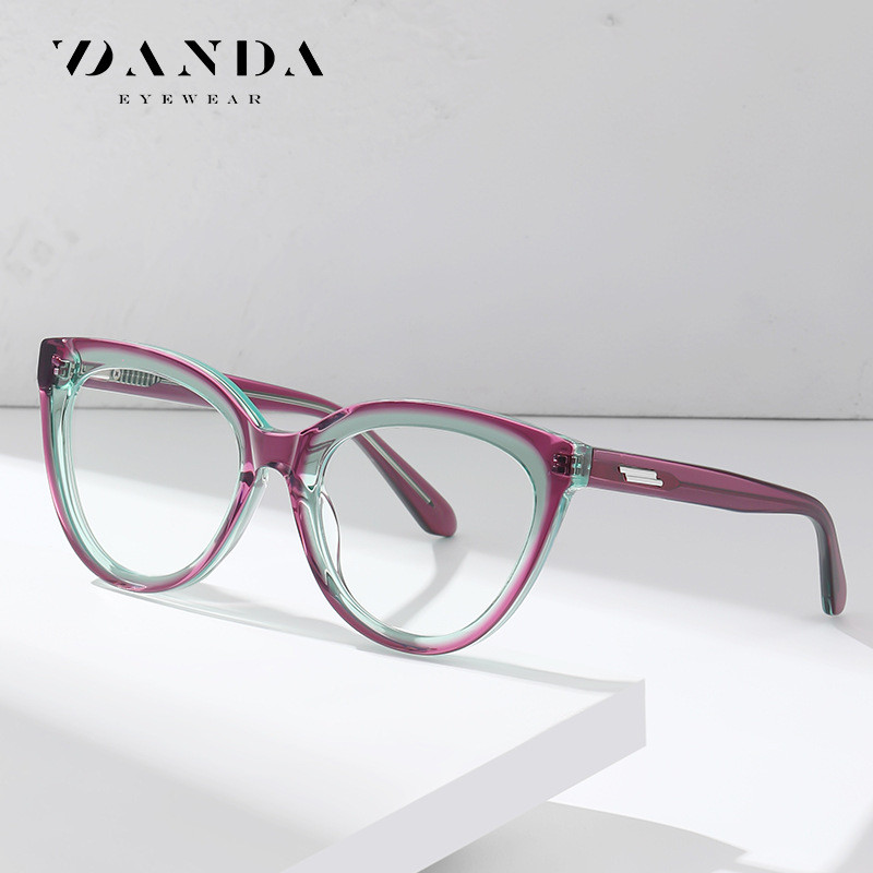 直播同款板材眼镜PS8818时尚百搭显脸小平光镜男女同款防光眼镜