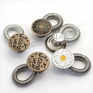 Yuki 3 ชิ้น/แพ็ค ปุ่มขยายเอว ปุ่มขยายเอวกางเกง ปุ่มขยายเอวสปริง กางเกง DIY jeans buttons