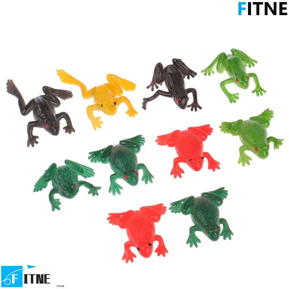 FITNE Spoof จําลองกบของเล่นสําหรับเด็ก Mini สัตว์ของเล่นน่ากลัว Buoyant น้ําบีบกบ