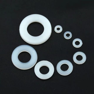 จัดส่งจากประเทศไทยSOOF 500 ชิ้น Plane Spacer, 8 ขนาด M2-M10 เครื่องซักผ้าไนลอน, ซีล O แหวน Assortment Kit สีดําสีขาวแบนปะเก็นฉนวนแหวน