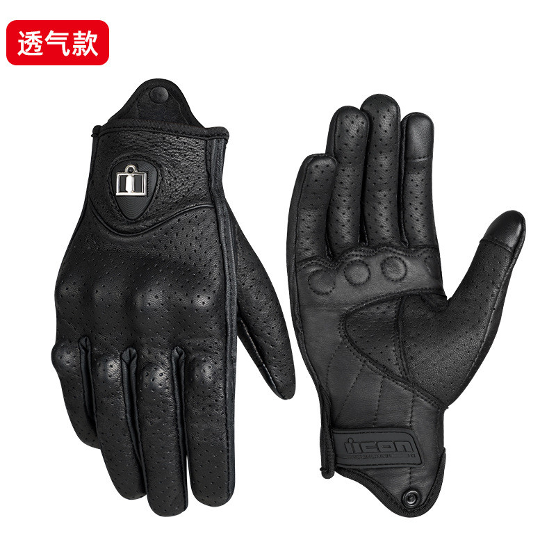 TDGO ถุงมือขี่จักรยานของแท้หนังหนา Spring Breeze รถจักรยานยนต์ Breathable หน้าจอสัมผัส High-Efficien