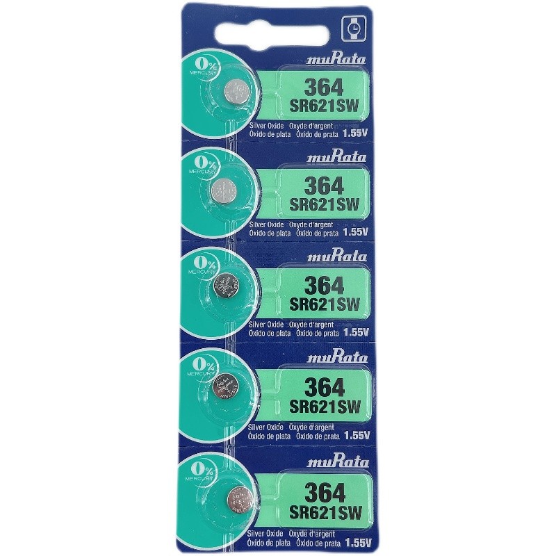 การ์ดบรรจุ Murata muRataSR621SW นาฬิกาอิเล็กทรอนิกส์ 364A/364S/364/LR621/AG1 แบตเตอรี่ปุ่ม
