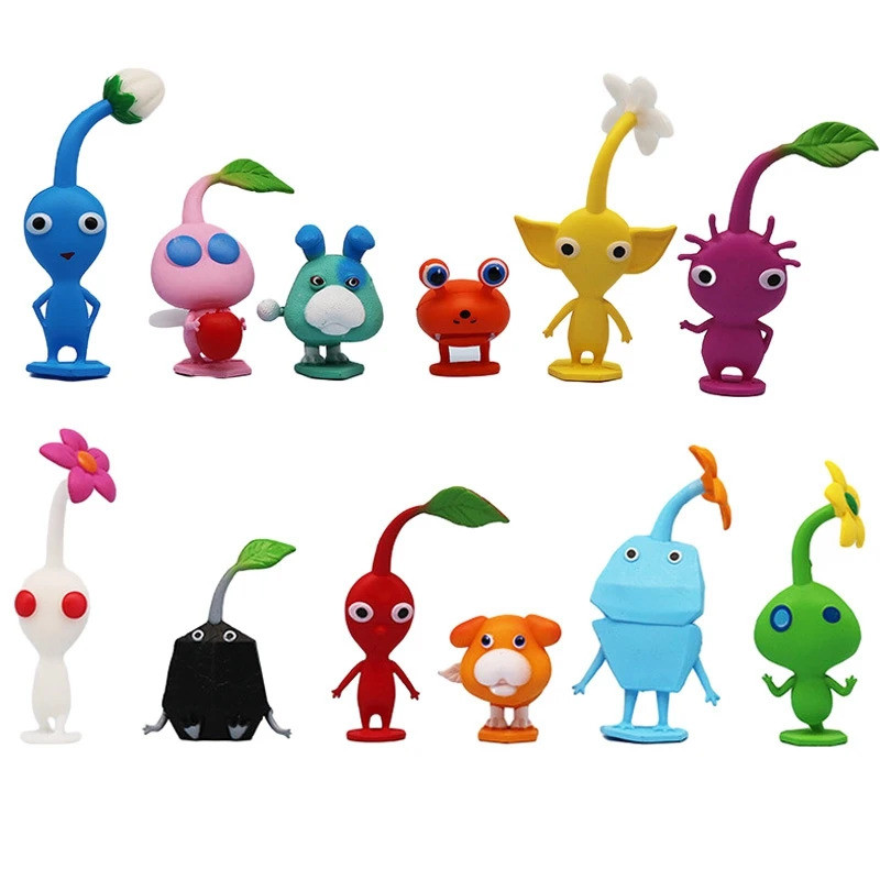 6/12 ชิ้น/เซ็ตเกมอะนิเมะ PIKMIN รูปกัปตัน Olimar PIKMIN Action Figure PVC คอลเลกชันตุ๊กตาของเล่นสําห