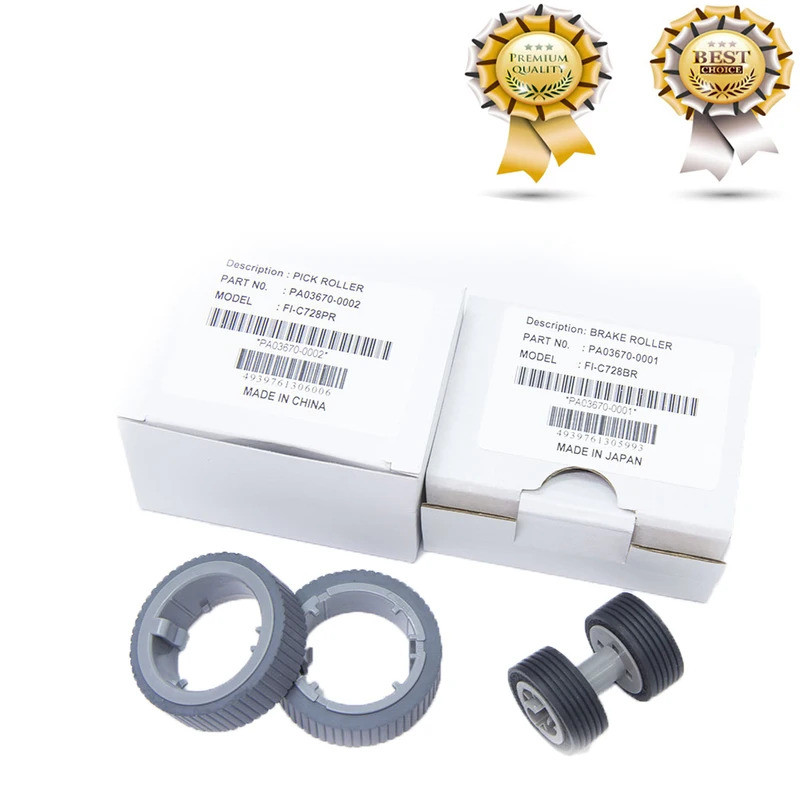 ใหม่ PA03670-0001 PA03670-0002 เครื่องสแกนเนอร์เบรคและเลือกชุดลูกกลิ้งสําหรับ Fujitsu Fi-7160 Fi-718
