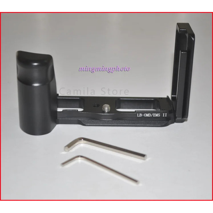 L แนวตั้ง Quick Release แผ่นผู้ถือกล้องวงเล็บ Hand Mount Grip สําหรับ Olympus OM-D E-M5 OMD EM5 2 Ma