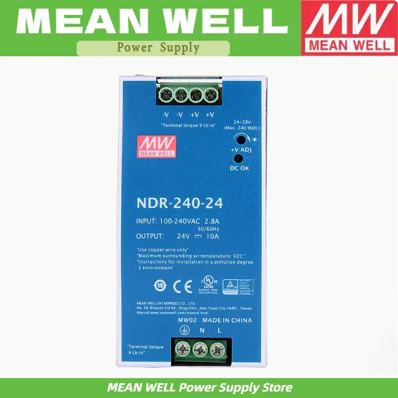 NDR-240 series NDR-240-24 มีอันดี NDR 240W 24V 0~10A