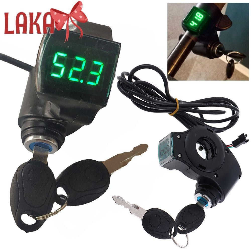 LAKA E-Bike Thumb Throttle Accessories Scooter Motorcycle Digital Voltmeter Battery Level Display