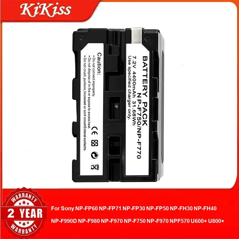 แบตเตอรี่สําหรับ Sony NP-FP60 NP-FP71 NP-FP30 NP-FP50 NP-FH30 NP-FH40 NP-F990D NP-F980 NP-F970 NP-F7