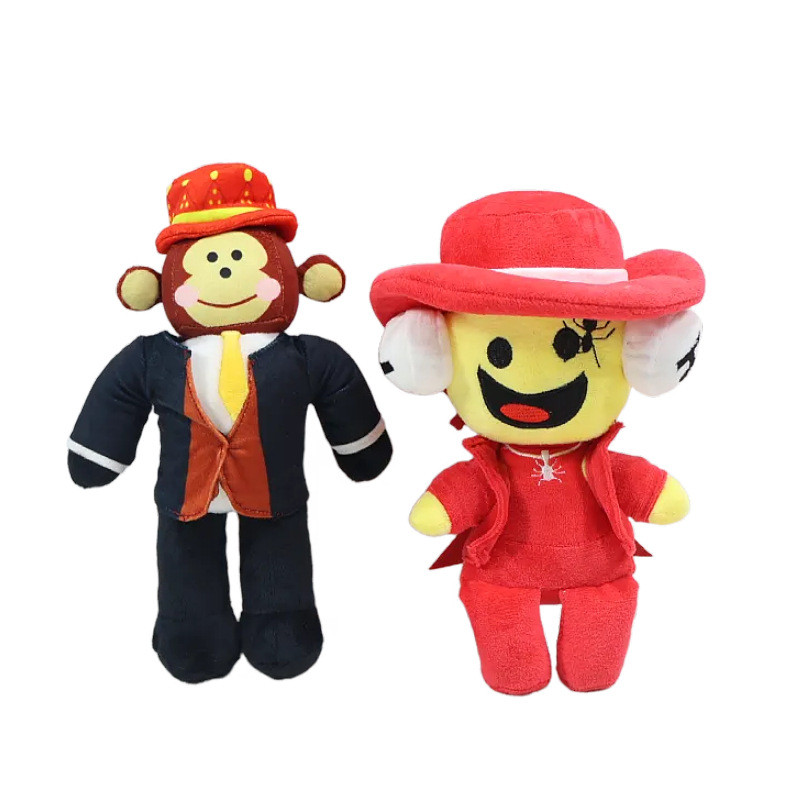 ขโมยสมอง jandel Red Hat Black Monkey Plush Toy/Beads 6.14