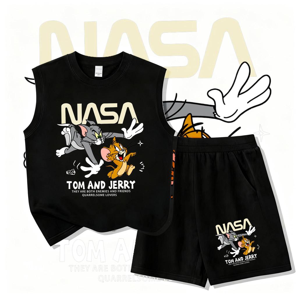 [COD]（ชุดเสื้อกั๊กและกางเกงสั้นเด็ก） NEW!!!!!!! ชุดเด็กรุ่นใหม่ปี 2026 ชุดเด็กแฟชั่นสไตล์เกาหลี ฮิตมากใน  COD ชุดเ