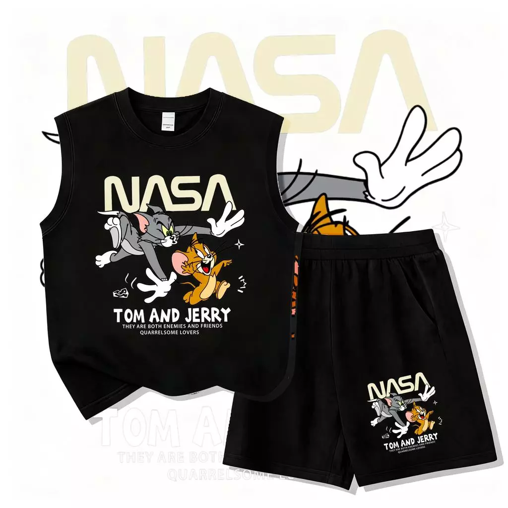 [COD]（ชุดเสื้อกั๊กและกางเกงสั้นเด็ก） NEW!!!!!!! ชุดเด็กรุ่นใหม่ปี 2026 ชุดเด็กแฟชั่นสไตล์เกาหลี ฮิตมากใน COD ชุดเ