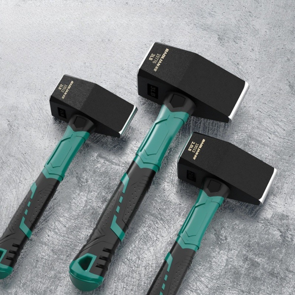 [888] 1LB-4LB Heavy Duty Sledge Hammer สเปรย์เคลือบกันสนิม Anti-Slip Handle สําหรับการรื้อถอนการก่อส