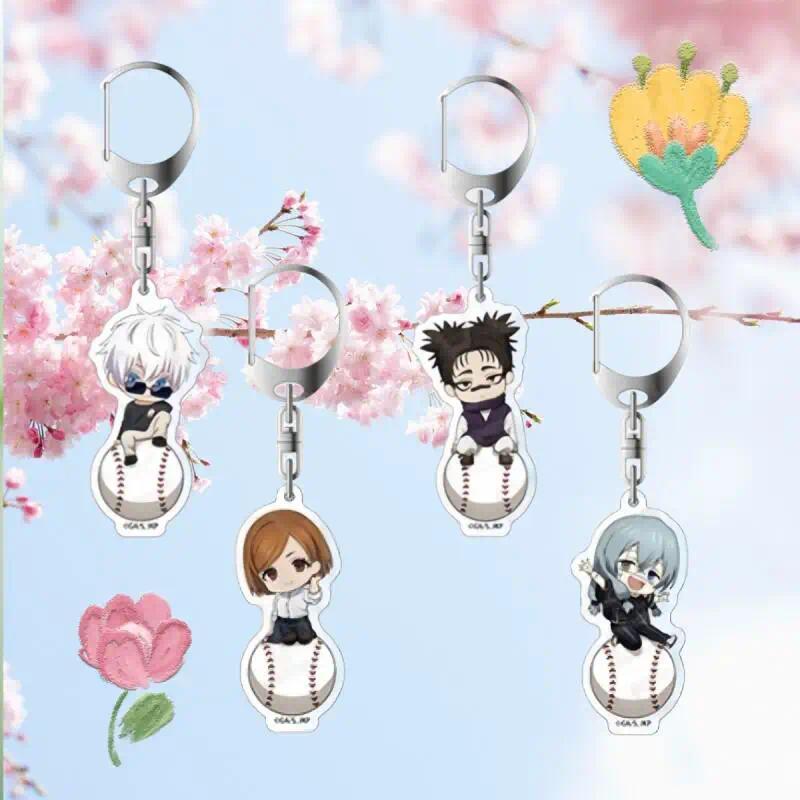พวงกุญแจสําหรับ Jjk Satoru Gojo Chosoi Kasumi Miwa รุ่น Q อะนิเมะ Self-Made อะคริลิคหัวเข็มขัดพวงกุญ