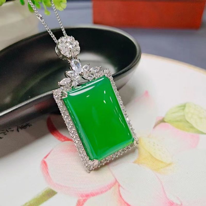 GI ธรรมชาติ Wuwu ยี่ห้อจี้หยก Chrysostase ปลอดภัยยี่ห้อสร้อยคอ เกี่ยวกับ Classy หญิงอุปกรณ์เสริมจี้ห