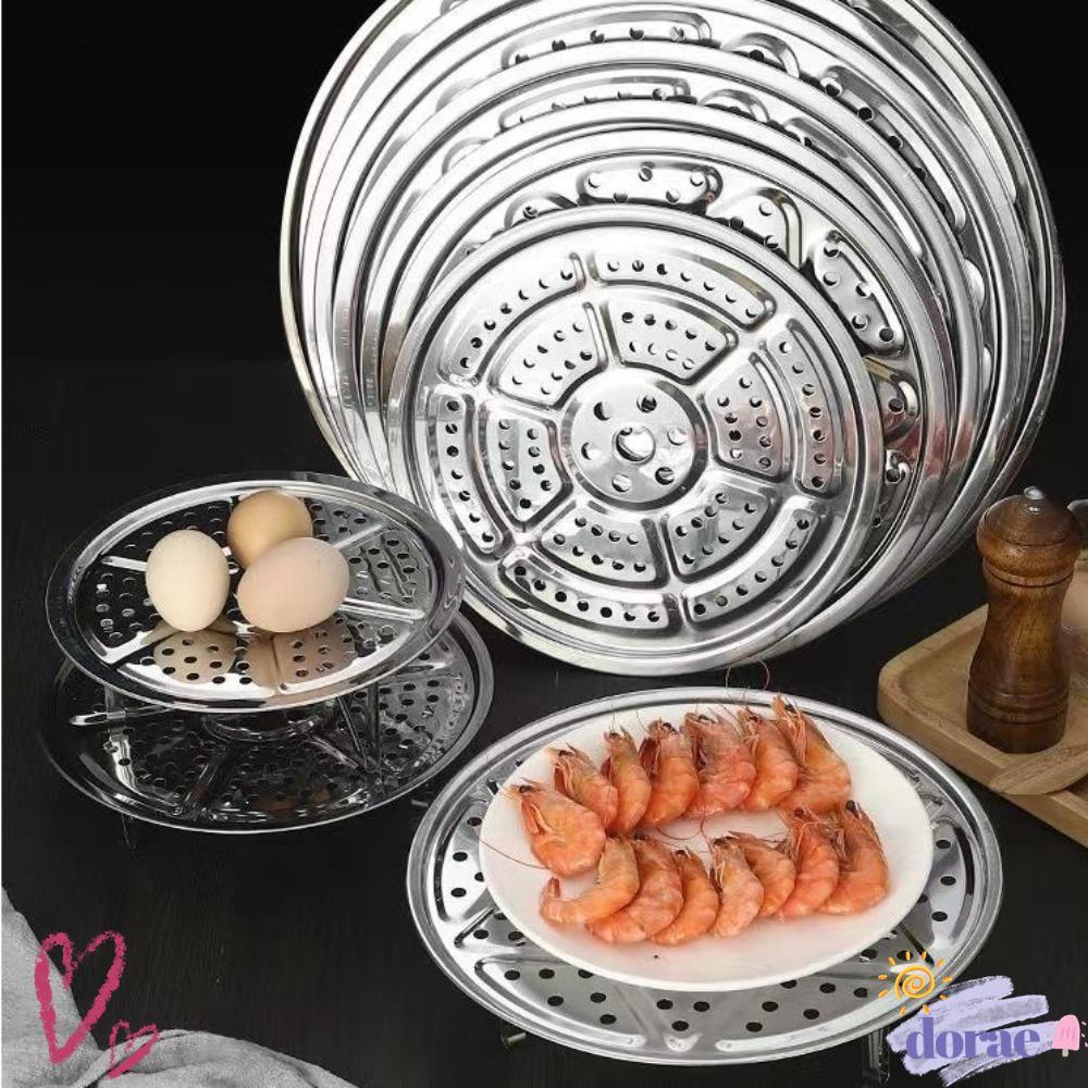 DORAE อุปกรณ์ครัว Steamer, สแตนเลส 16-34 ซม. หม้อไอน้ําแผ่นนึ่ง, ช่องรอบถาดทําอาหาร