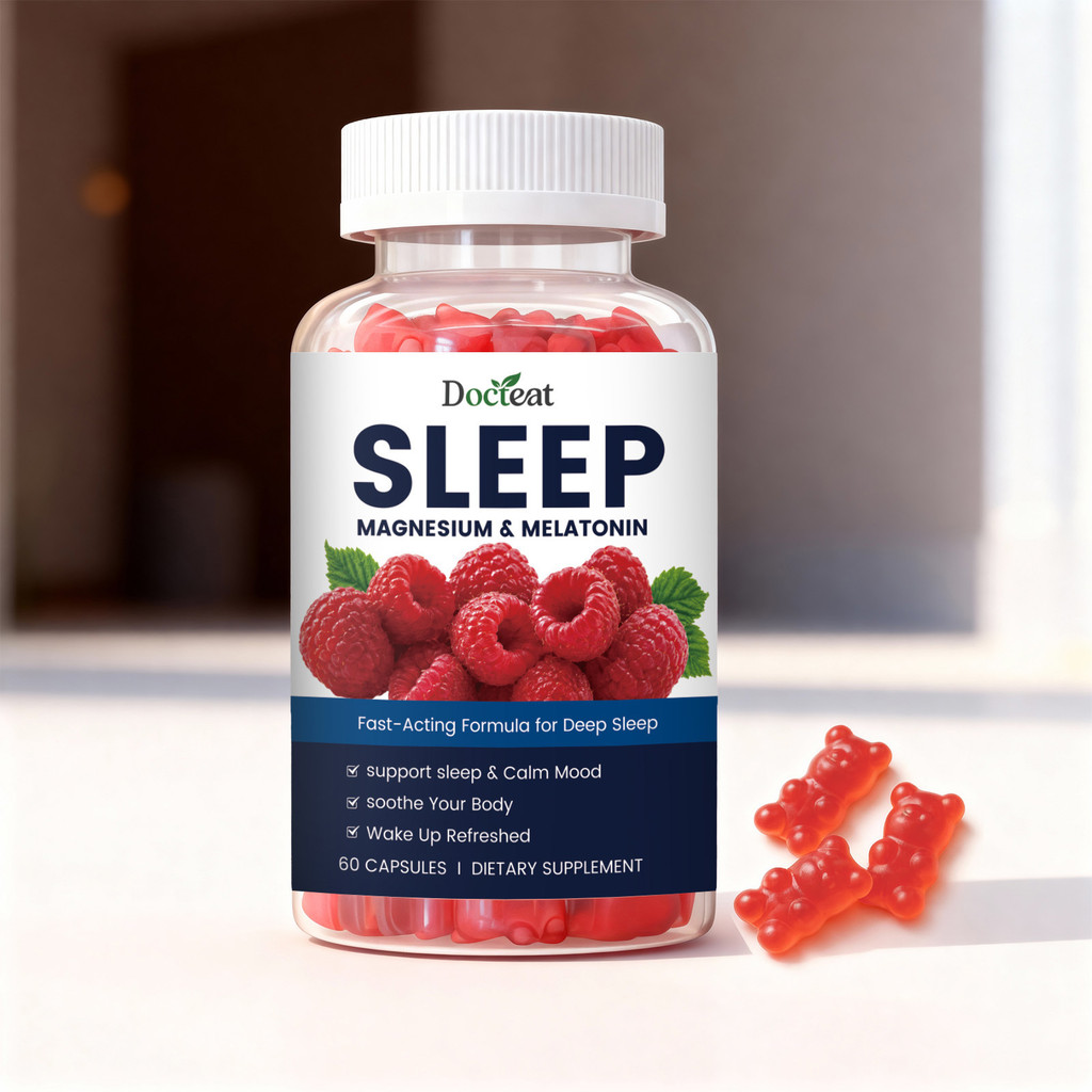 DOCTEAT Sleep Support Gummies ส่งคืนทางกายภาพ Mind Tranquility Care for Happy Mood Easy Sleep