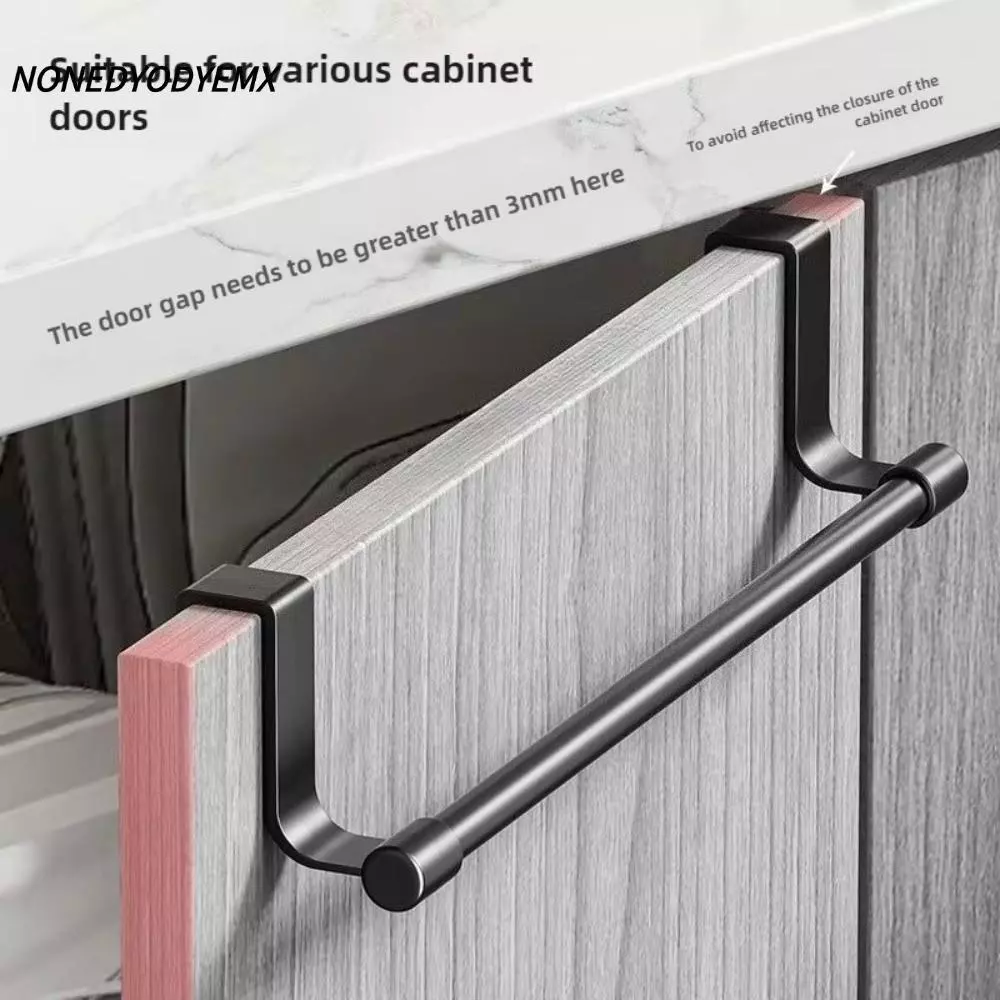 NONDYOMX Over Cabinet Towel Rack, ผ้าขนหนูเก็บบาร์ Rag Hanger Towel Rod, อเนกประสงค์ Punch-free Towel Storage Organizer