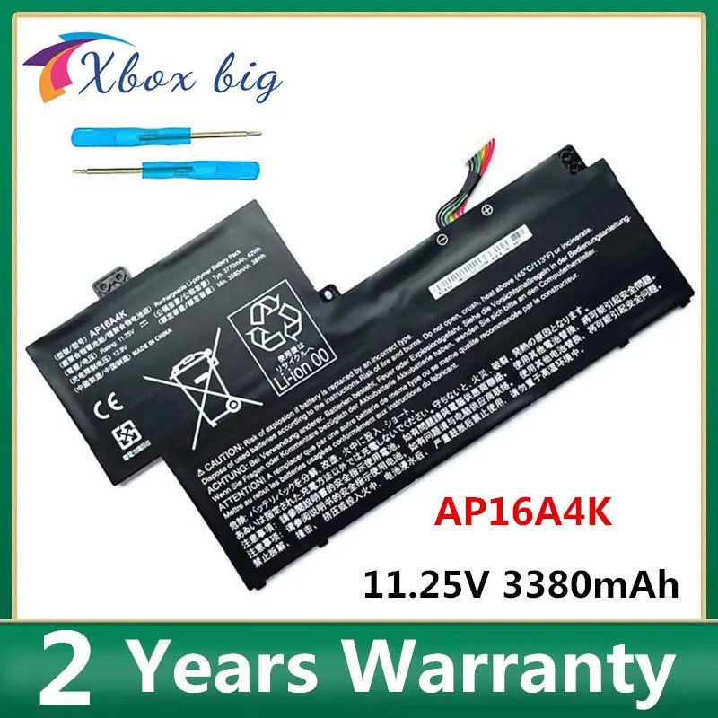 AP16A4K แบตเตอรี่แล็ปท็อปสําหรับ Acer Swift ASPIRE 11 AO1-72 SF113-31-P865 SF11 NE132 N16Q9 KT.00304