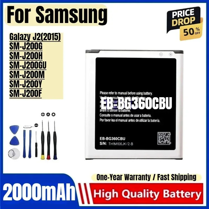 EB-BG360CBU สําหรับ Samsung KB-BG360BBE Gaalazy J2(2015) SM-J200G SM-J200H SM-J200GU SM-J200M SM-J20