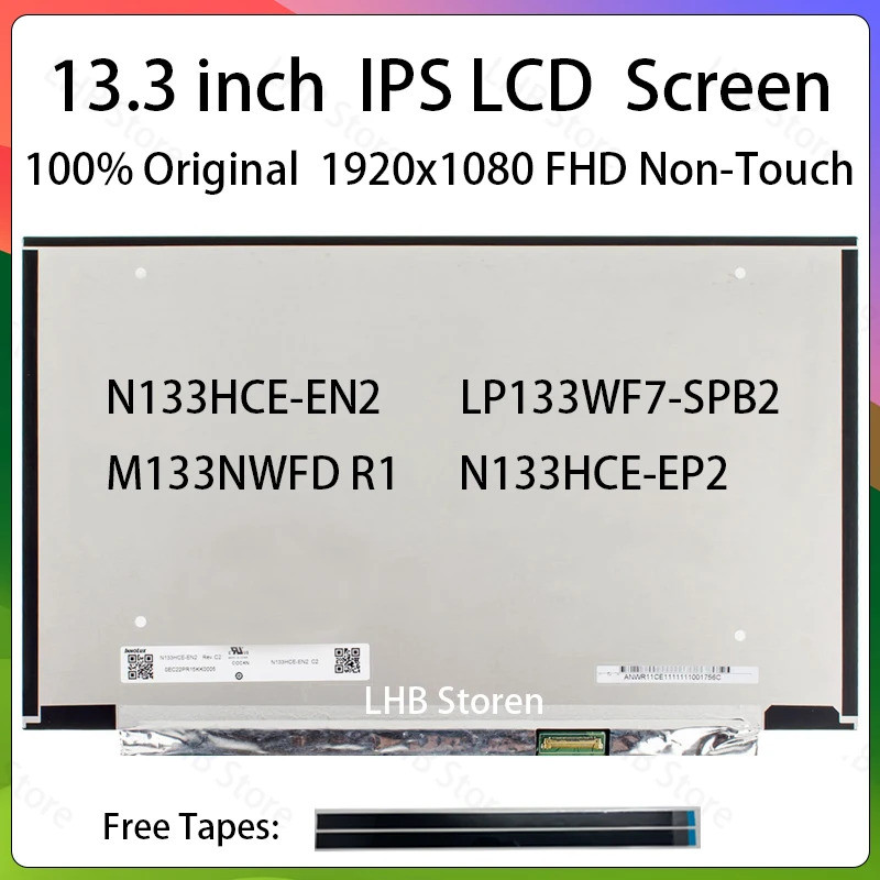13.3 "IPS แล็ปท็อปหน้าจอ LCD N133HCE EN2 N133HCE-EN2 สําหรับ Asus ZenBook 13 U3700 U3700J จอแสดงผล M