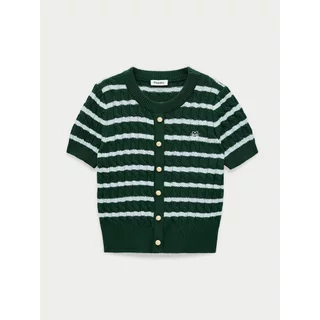 [Pomelo] เสื้อคาร์ดิแกนถักลายทาง / Striped Knit Cardigan Top