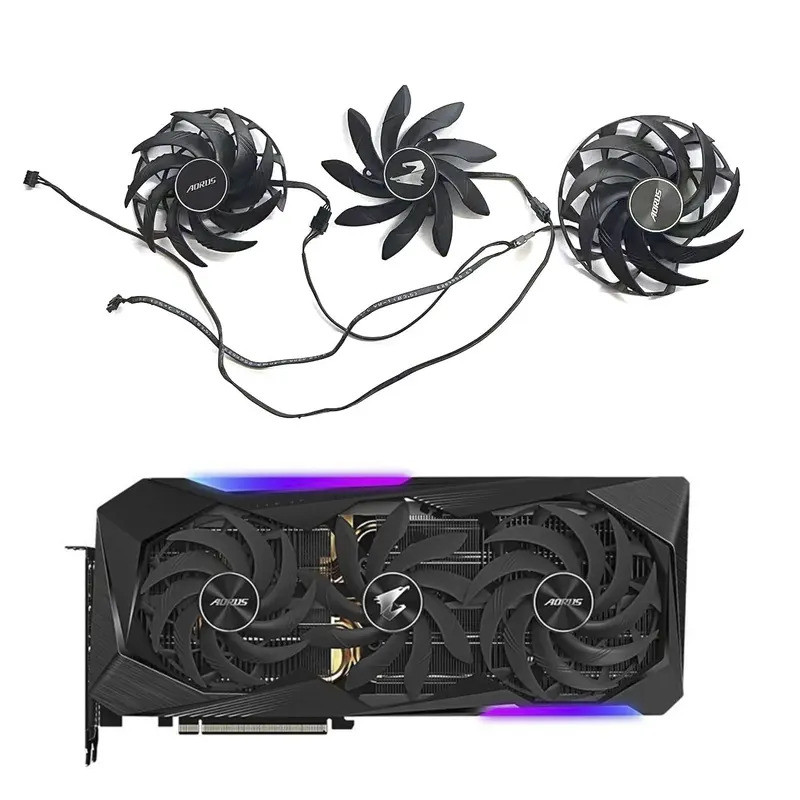 * พัดลมการ์ดกราฟิก PLD10015B12H 0.55A 4Pin สําหรับ Gigabyte AORUS GeForce RTX 3070 3080 3090 RX 6800
