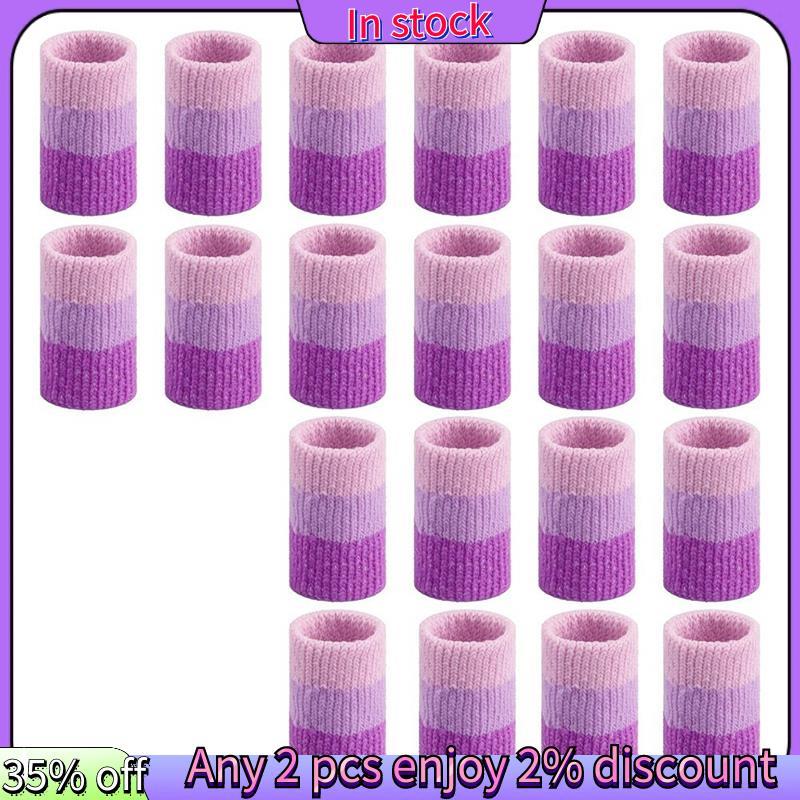 ในสต็อก-20PCS 3.9 นิ้วโครเชต์ Finger Guard การบีบอัดนิ้วมือครอบคลุมโครเชต์นิ้วมือสําหรับ KNITTING Protector