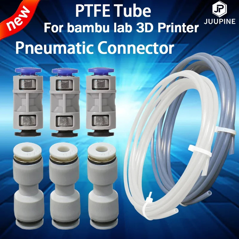 PTFE หลอด 3D เครื่องพิมพ์ 2.5 มม.4 มม.สําหรับไม้ไผ่ lab P1s/P1P/X1c/X1E PTFE หลอด 3D เครื่องพิมพ์เชื